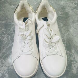 White House Black Market Animal Print Leather Sneakers SZ 10